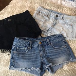 American Eagle Denim Shorts Size 00-0